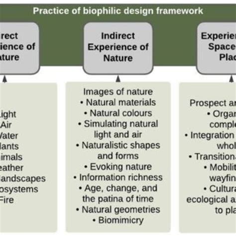 14 Patterns Of Biophilic Design Adapted From Browning Et Al 2014