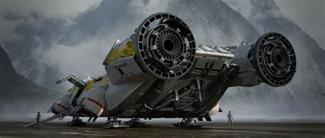 Artstation Alien Covenant Lander Steve Burg Space Ship Concept Art