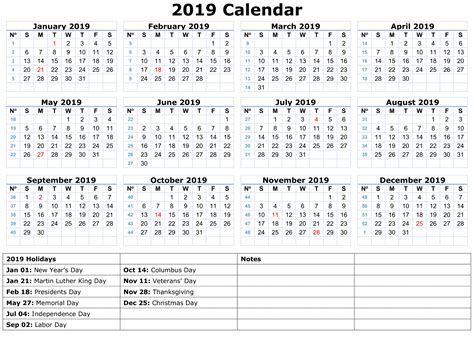 Calendar Template 2019 2019calendar 2019printablecalendar