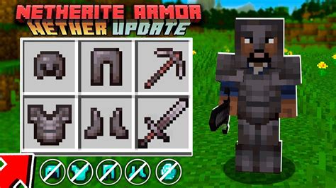 Simply, place the diamond tools or armor and then the netherite ingot and you will be able to make the netherite items. New NETHERITE Armor vs DIAMOND Armor! - Minecraft 1.16 ...