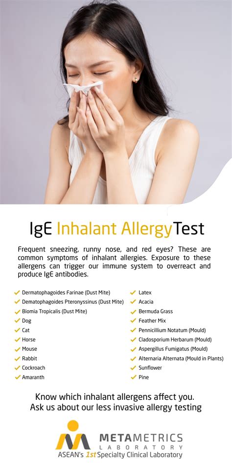 Ige 20 Inhalant Allergy Panel Metametrics Laboratory