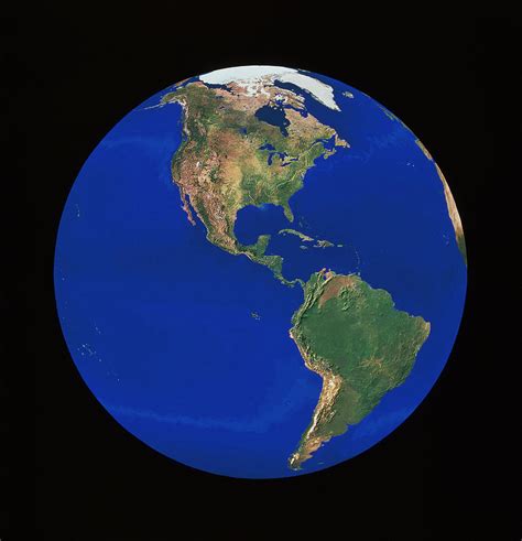 Whole Earth Photograph By Copyright 1995 Worldsat International And J