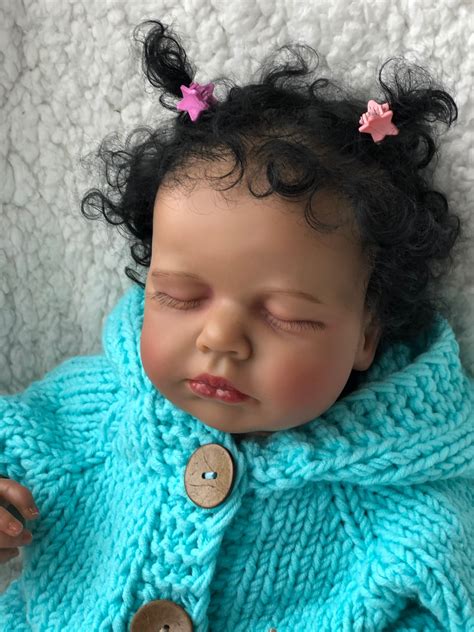 Realistic African American Reborn Babies Dolls Loulou 50cm Etsy Australia