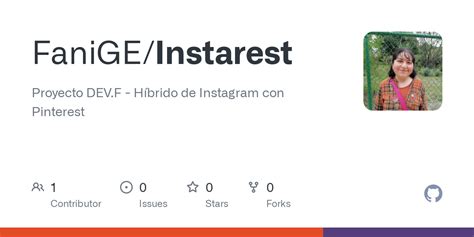 GitHub FaniGE Instarest Proyecto DEV F Híbrido de Instagram con