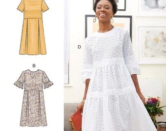 Mccalls M7948 Sewing Pattern Misses Pullover Dress With Sleeve And