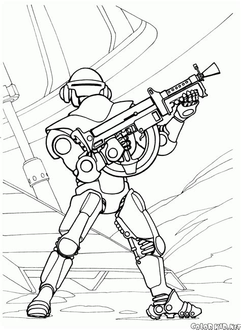 Dibujo para colorear - Gran Guerra Robot