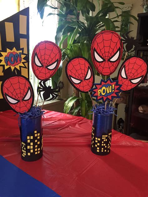 Spider Man Theme Party Table Centerpieces By Christina L Ajs