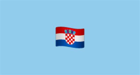 The croatia flag emoji has red, white and blue horizontal stripes and the nation's coat of arms in the middle. 🇭🇷 Flag: Croatia Emoji on WhatsApp 2.17