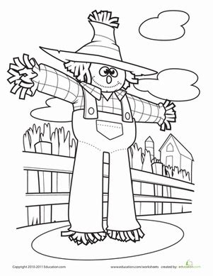 You can use our amazing online tool to color and edit the following free printable scarecrow coloring pages. Scarecrow Coloring Page | Scarecrows, Worksheets and ...