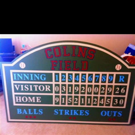Baseball Scoreboard For Kids Room Baseball Art Pinterest Baseball