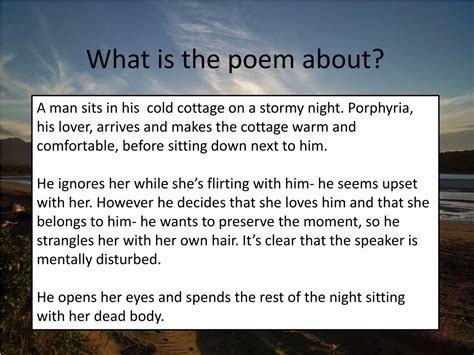 Ppt Porphyria S Lover Browning Powerpoint Presentation Free