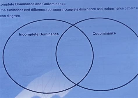 Write Down The Similarities And Difference Between Incomplete Dominance And Codominance