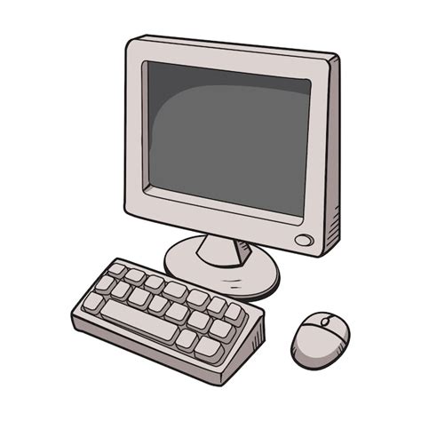 Dibujos Animados De Computadora Descargar Vectores Premium