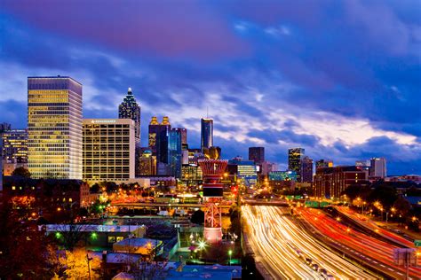 Atlanta Skyline At Night Leadershipalive