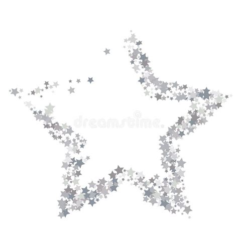 Silver Star Vector Banner Simple Form Stock Vector Illustration Of