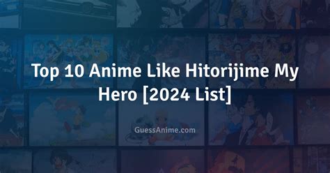 Top 10 Anime Like Hitorijime My Hero 2024 List GuessAnime