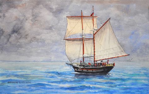 How To Paint A Tall Ship Sailboat In Watercolour — Online Art Lessons