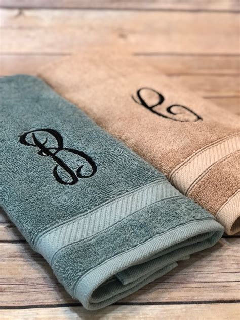 Monogrammed Embroidered Custom Bath Towels By August Ave 4 Etsy Australia