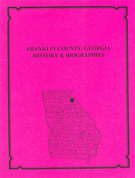 Franklin County Georgia History And Biographies Mountain Press And