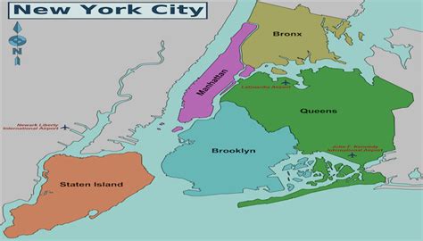 map of new york city boroughs with airports get latest map update