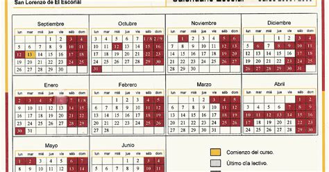 Ampa Ceip San Lorenzo De El Escorial Calendario Escolar 2005 2006