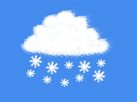 Cloud With Snow Cloud Shape Stock Illustration Illustration Of White
