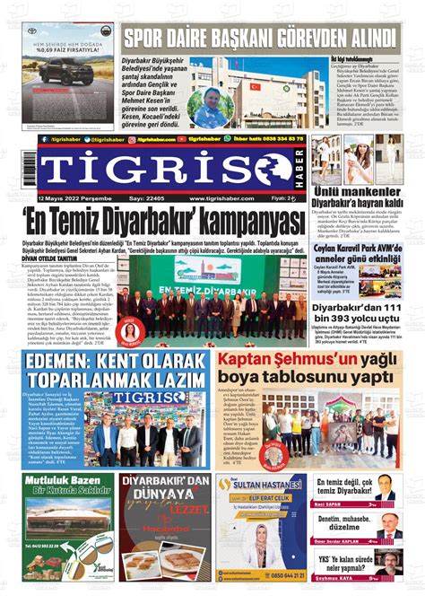 May S Tarihli Tigris Haber Gazete Man Etleri