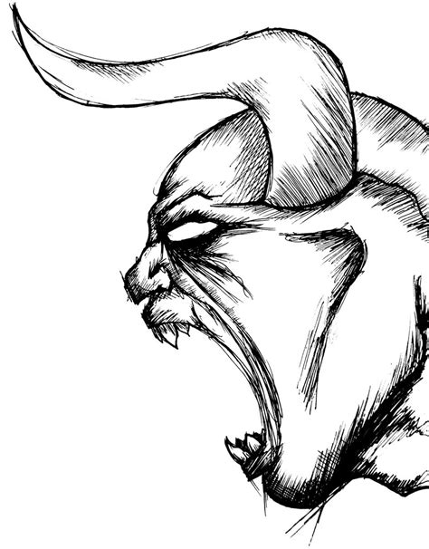 Demon Face Drawing at GetDrawings | Free download