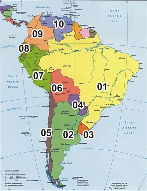 Mapa Da America Do Sul World Map