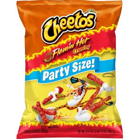 Cheetos Crunchy Party Size Flamin Hot Flavored Cheese Flavored Snacks Smartlabel™