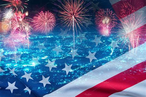 Works only on samsung devices. fireworks and USA flag ~ Abstract Photos ~ Creative Market