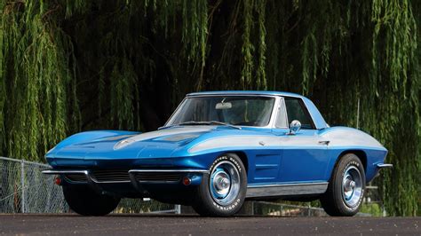 1963 Chevrolet Corvette C2 Convertible Cars Blue Wallpapers Hd