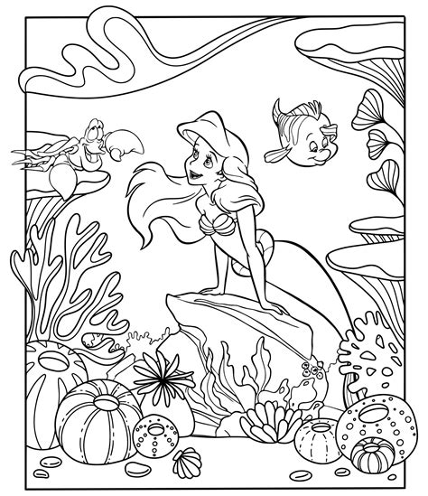 Princess Ariel Coloring Page Tracing By Bubakids Coll