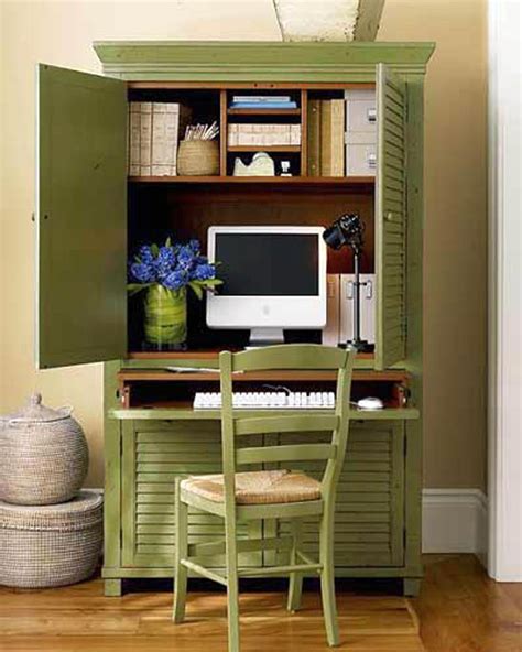 Green Cupboard Home Office Design Ideas For Small Spaces