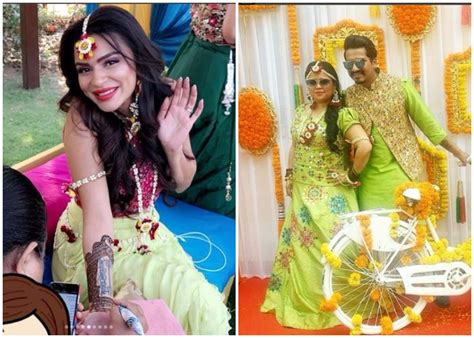 Inside Pics Brides To Be Aashka Goradia And Bharti Singh Looking Gorgeous On Their Mehendi