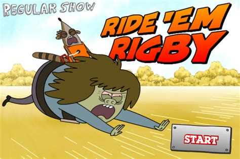 🕹️ Play Regular Show Ride Em Rigby Game Free Unblocked Online Cartoon