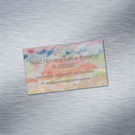 This will help your business card to catch the recipient's eye. Good Morning Business Card Magnet | Zazzle.com | Magnetic ...
