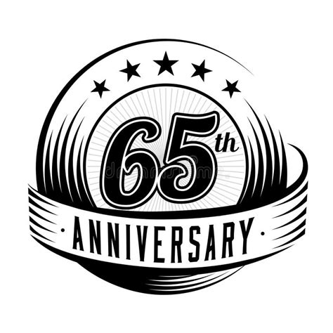 65 Years Anniversary Design Template 65th Anniversary Celebrating Logo