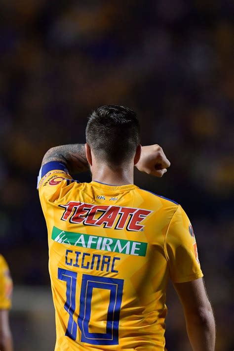 Monterrey Mexico February 16 Andre Pierre Gignac Of Tigres Celebrates After Scoring His Team