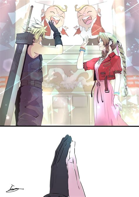 Cloud Strife Aerith Gainsborough And Don Corneo Final Fantasy And 2