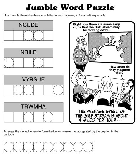 Word Scramble Game Printable