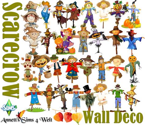 Wall Deco Scarecrow At Annetts Sims 4 Welt Sims 4 Updates