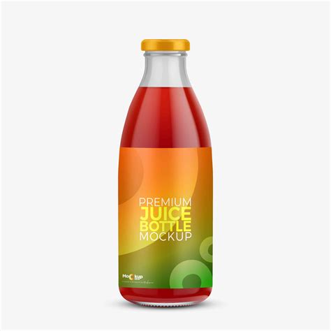fruit juice bottle mockup