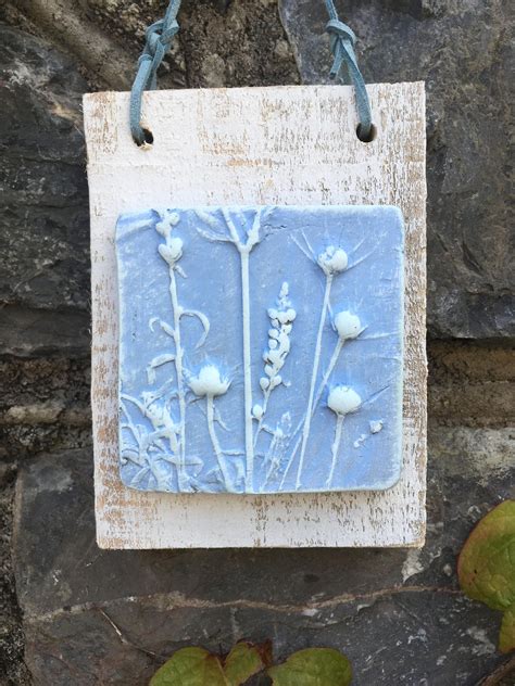 Rustic Clay Wall Hanging Art Plaque Imprint Of Natural Seed Etsy UK