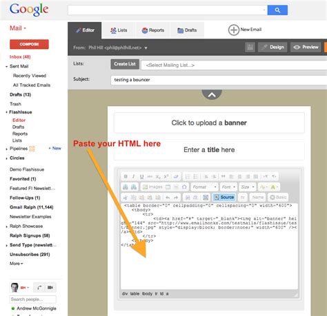 How To Paste Raw Html Into An Email In Gmail Web Applications Stack