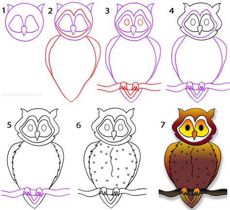 How To Draw An Owl Step By Step Pictures Cool2bkids