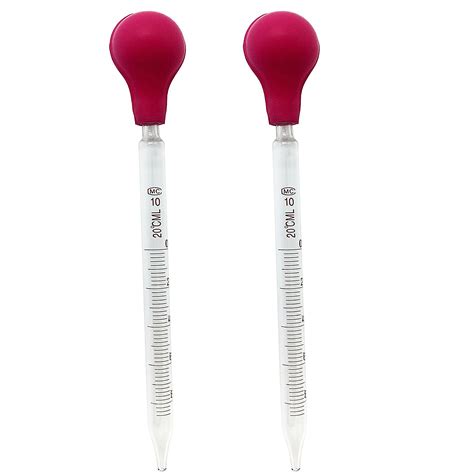 Oess Glass Graduated Dropper Pipettes With Red Rubber Caps 10ml Pk2