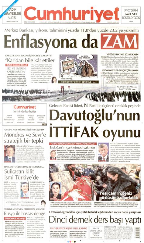 Cumhuriyet Gazetesi Ocak Cuma