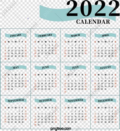 Gambar Kalender 2022 Blok Warna Aliran Biru Elemen Grafis Ai Unduhan