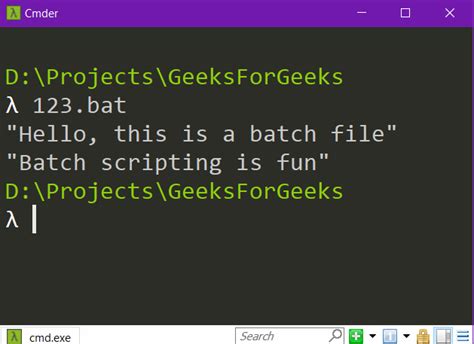 Batch Script Echo Command Geeksforgeeks